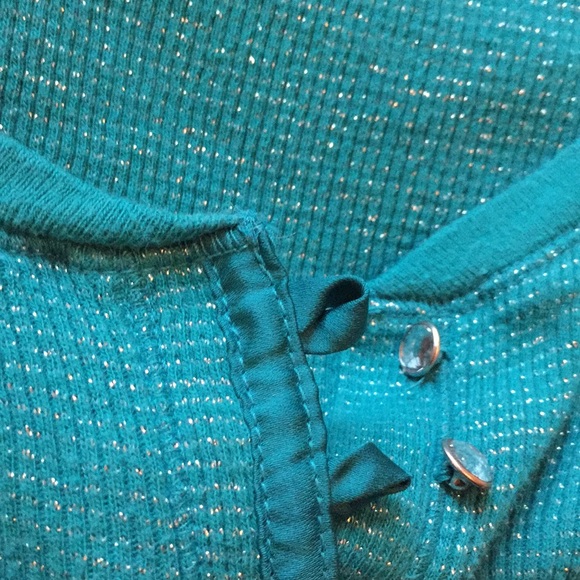 Old Navy Supersoft stretchy thermal teal with a hint of shimmering metallic - Picture 8 of 8